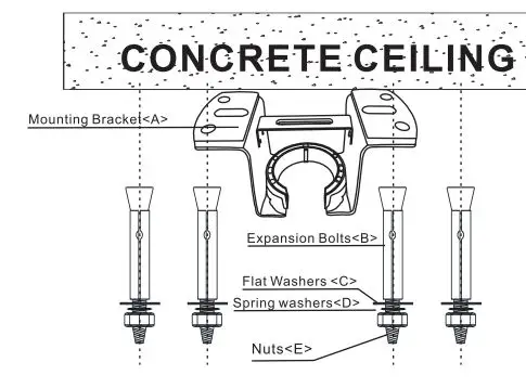 Warehouse of Tiffany CFL-8334 52-Inch Crystal Ceiling Fan User Guide - Concrete Ceiling