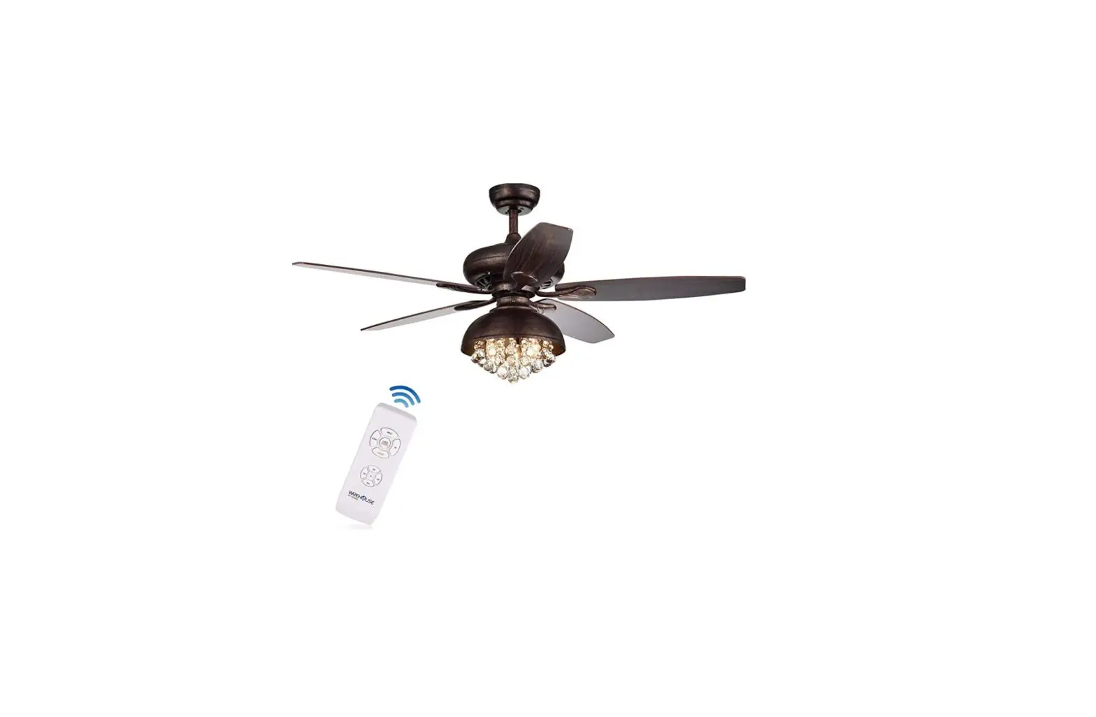 Warehouse Of Tiffany Cfl-8334 52-inch Crystal Ceiling Fan User Guide