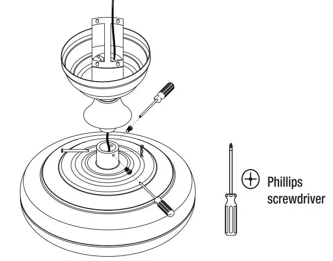 Warehouse of Tiffany CFL-8334 52-Inch Crystal Ceiling Fan User Guide - Install downrod assembly