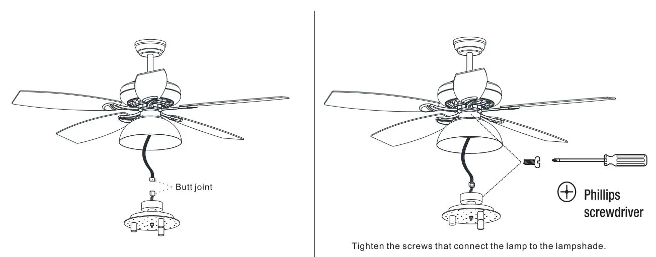 Warehouse of Tiffany CFL-8334 52-Inch Crystal Ceiling Fan User Guide - Tighten the screw of the box cover