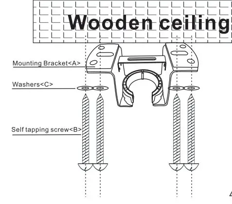 Warehouse of Tiffany CFL-8334 52-Inch Crystal Ceiling Fan User Guide - Wooden ceiling