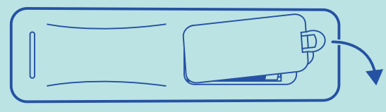 Onn 43 UHD Digital LED TV - battery compartment