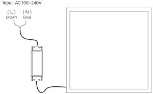 MiBOXER 20W RGB CCT Panel Light FUTL03 - Connection Diagram