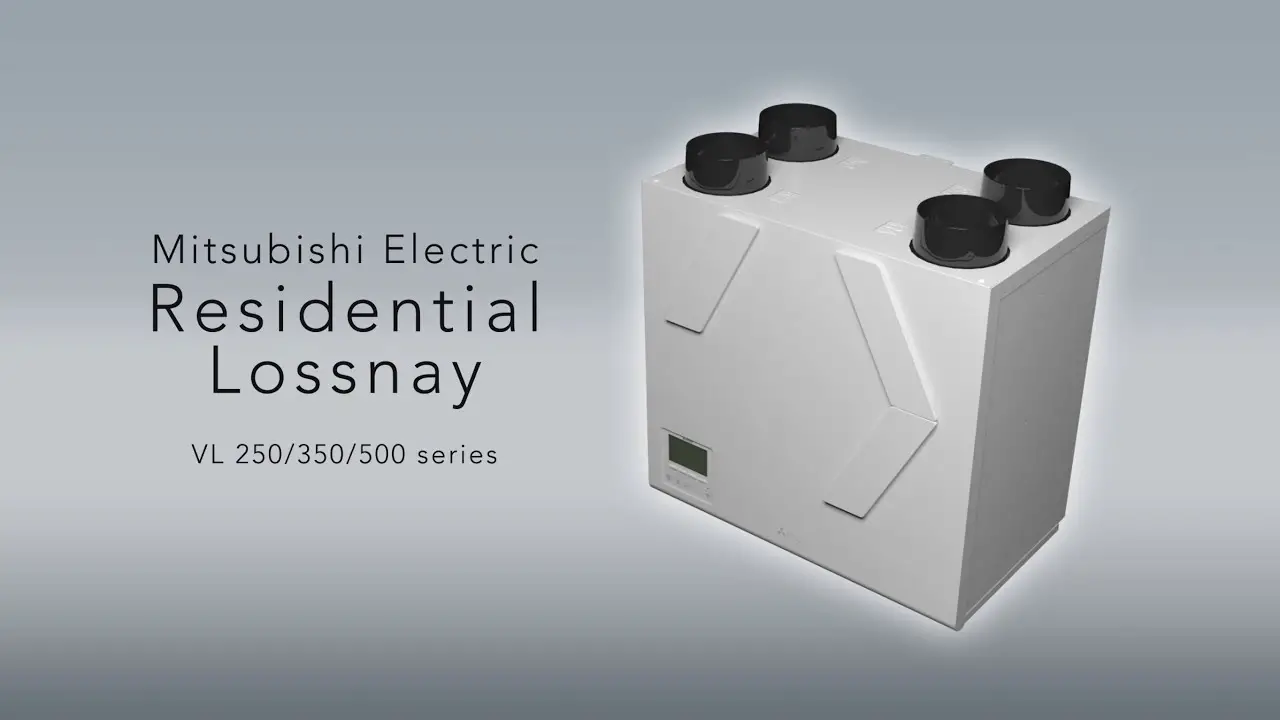 Mitsubishi Electric Vl-250czpvu-r-e Lossnay Heat Recovery Ventilator System Component Rc Cover Installation Guide