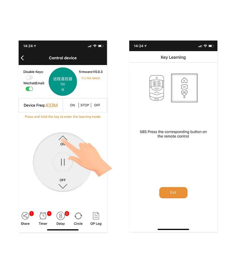 Sinilink XY-WRCU Smart Remote Control for Rolling Door Mobile Wireless WiFi FIG-10