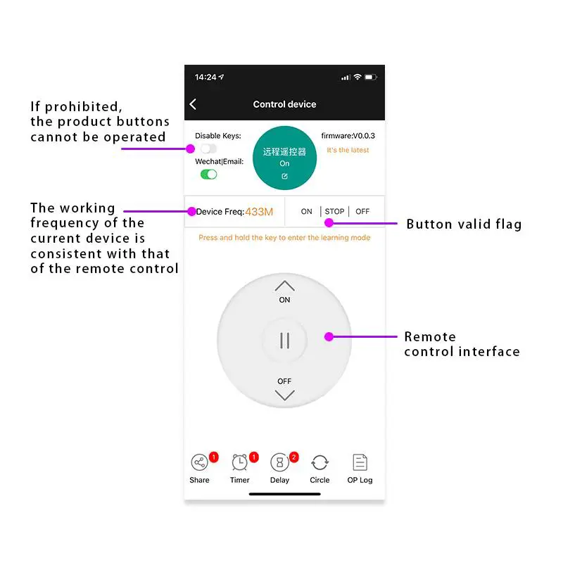 Sinilink XY-WRCU Smart Remote Control for Rolling Door Mobile Wireless WiFi FIG-9