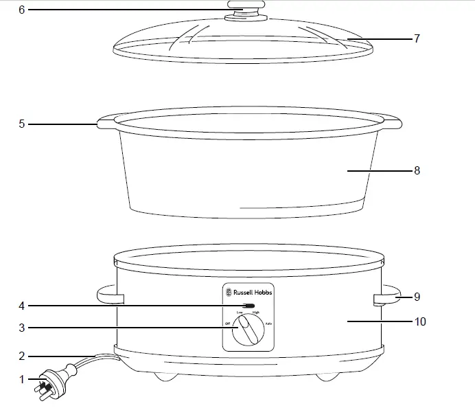 Russell Hobbs RHG802 6l Slow Cooker-1