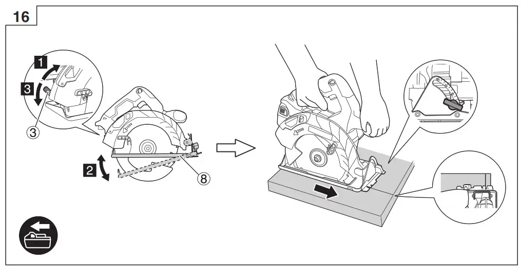 HiKOKI C 1806DA Cordless Brushless Circular Saw- 16