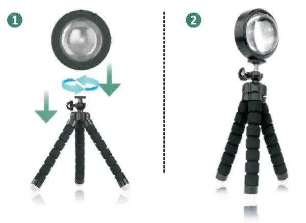 Shenzhen Liangtou Technology Coporation Limite R5 LED Rainbow Light with Stand - Install The Ring light Instruction