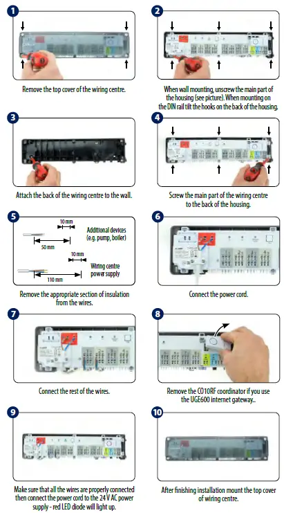 SALUS KL08RF24V Zigbee Network Wireless Wiring Centre 11