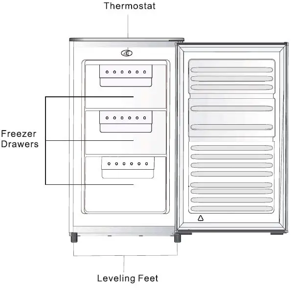 CANDY CCTUS 542WH Single Door Freezer 1