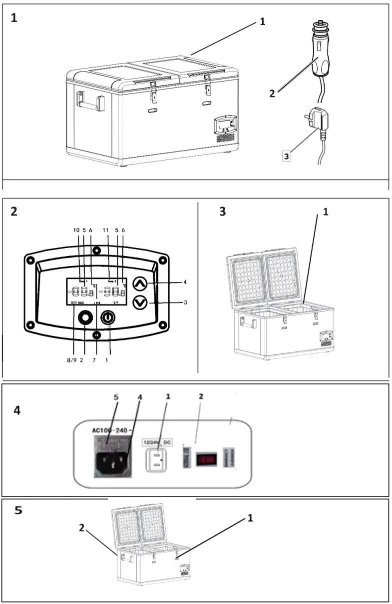 PRINCESS AUTO 899905 75 Litre Portable Freezer with Dual Temperature - fig