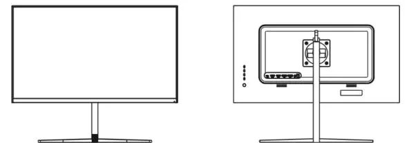 electriQ EIQ-32M4K144FS 32-Inch LED Monitor - Hold the stand by hand and stand up the machine