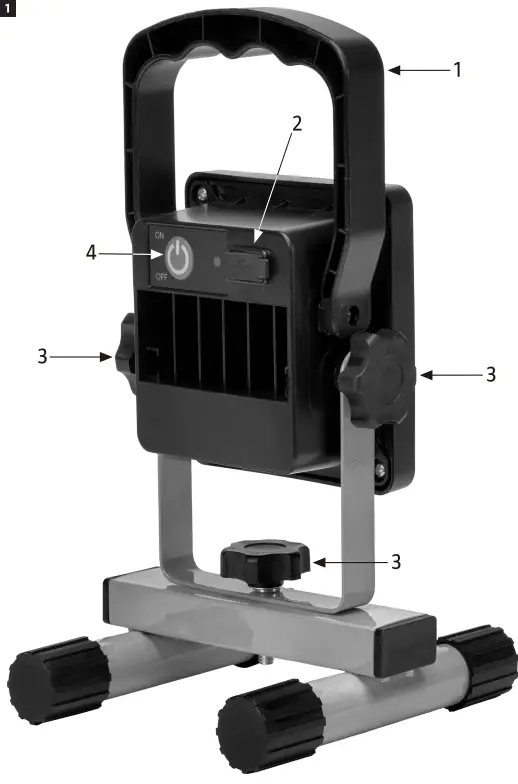 anslut 016210 Battery Powered Work Lamp LED - parts