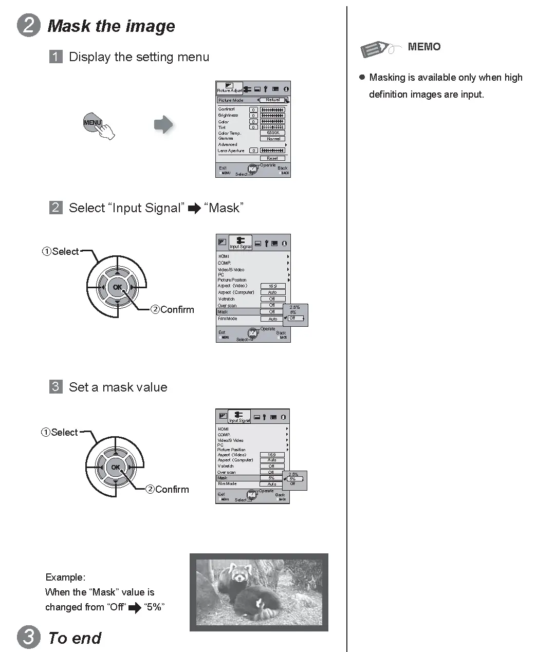 Convenient Features during Projection