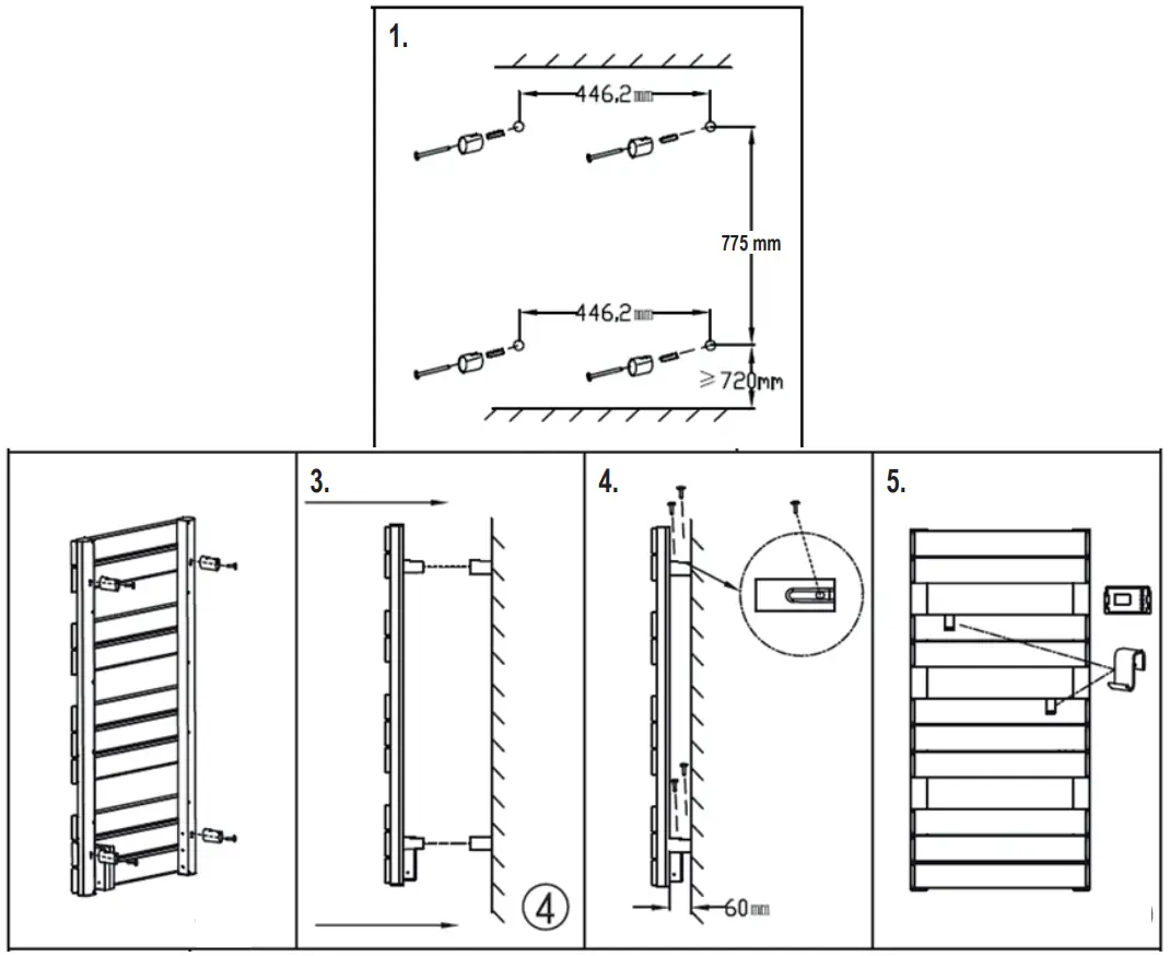 SOMOGYI FKTW 502 Electric Towel Warmer 500 W - FIG 3