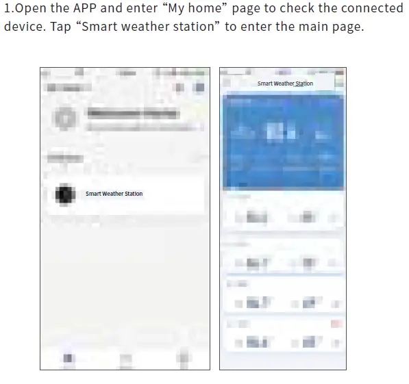 Shenzhen Juku Intelligent Technology SWS-V000 Smart Weather Station with Clock User Guide - App Control panel introduction