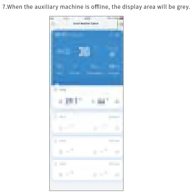 Shenzhen Juku Intelligent Technology SWS-V000 Smart Weather Station with Clock User Guide - App Control panel introduction