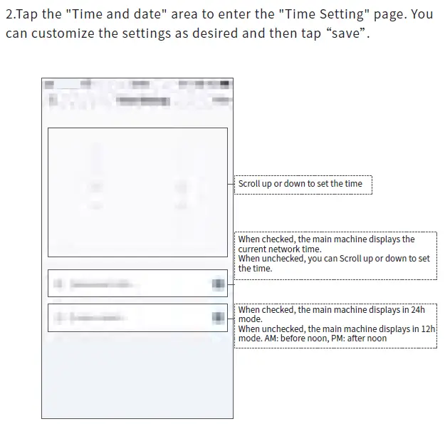 Shenzhen Juku Intelligent Technology SWS-V000 Smart Weather Station with Clock User Guide - App Control panel introduction