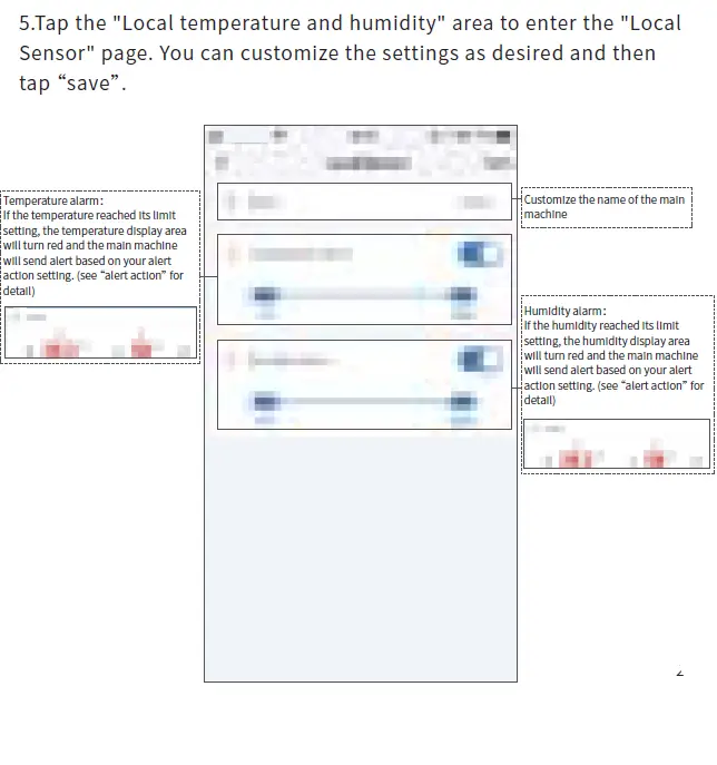 Shenzhen Juku Intelligent Technology SWS-V000 Smart Weather Station with Clock User Guide - App Control panel introduction