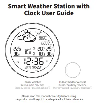 Shenzhen Juku Intelligent Technology SWS-V000 Smart Weather Station with Clock User Guide