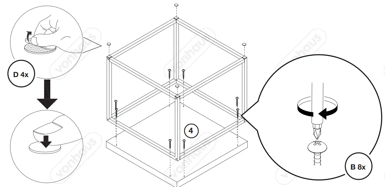 VonHaus 3000382 Milton Tray Coffee Table - fig 3