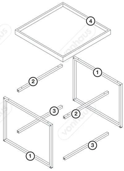 VonHaus 3000382 Milton Tray Coffee Table - fig