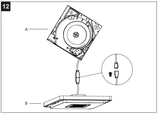 HOMEWERKS 7130 13 BT Bath Fan with Bluetooth Speaker Led Light and Night Light - Cable