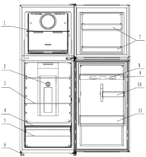 Frost Free Bottom Mounted Refrigerator