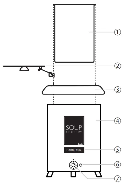 Dualit LDSK7150 Electric Wet Heat Soup Kettle DSK6 6Ltr Stainless Steel - fig