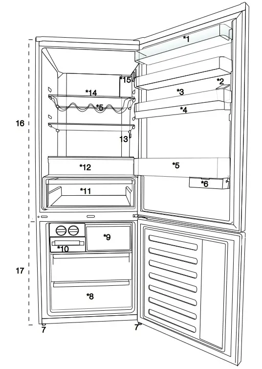 Blomberg BRFB1322SSL 11.4 cu ft Bottom Stainless Steel Refrigerator - figure 2