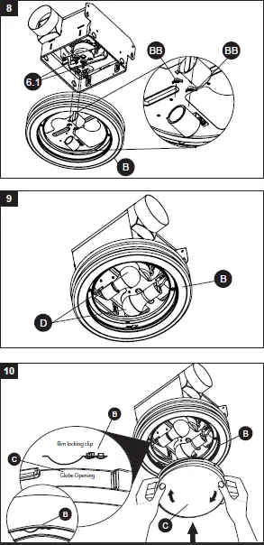 AKICON BPT14-80CL Bathroom Ventilation Fan with Light-fig 13