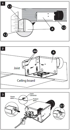 AKICON BPT14-80CL Bathroom Ventilation Fan with Light-fig 6