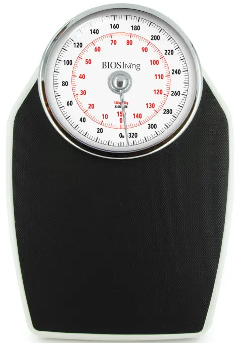 BIOS living SC404 7 Inch Premium Analog Dial 330 Ibs Capacity Metal Bath Scale