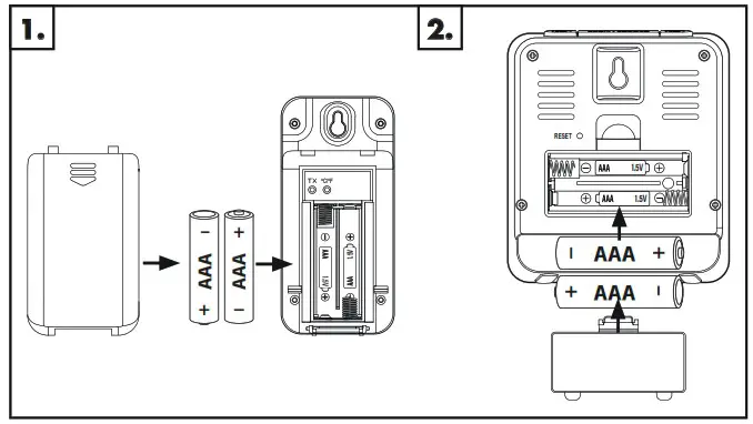 AURIOL AFT 77 B2 Wireless Temperature Station Alarm Clock - overview