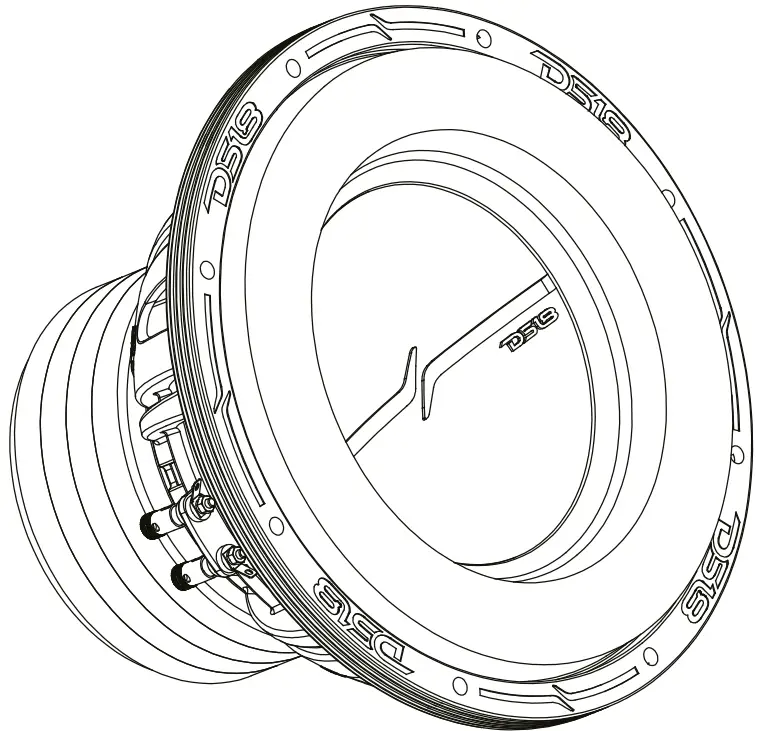 DS18 ZXi12.4D High Excursion 12 Inch Subwoofer DVC 4 Ohm