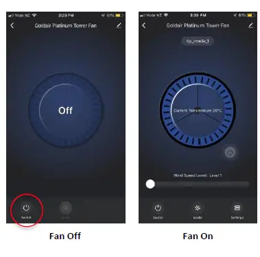 Goldair GPTF390 117cm Tower Fan with WiFi FIG 11