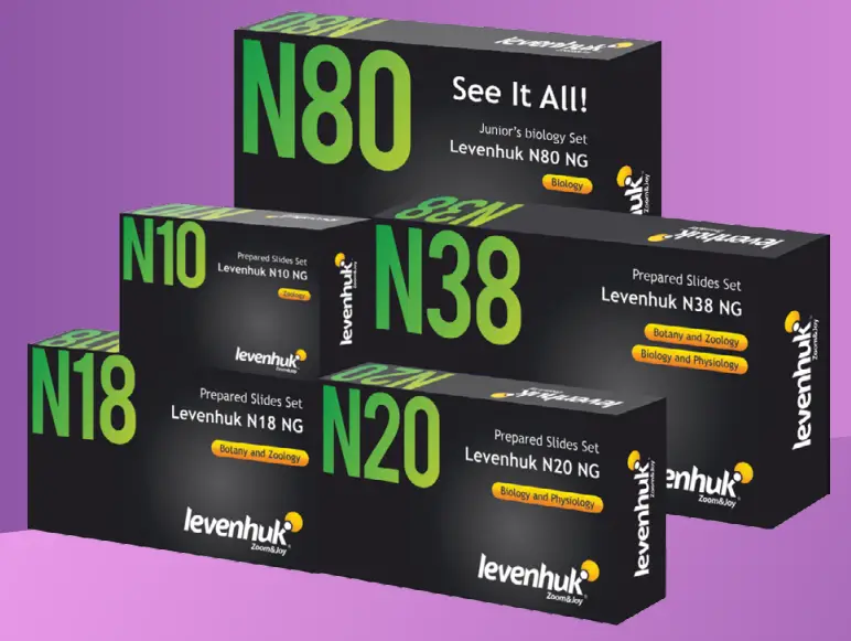 Levenhuk prepared slides sets