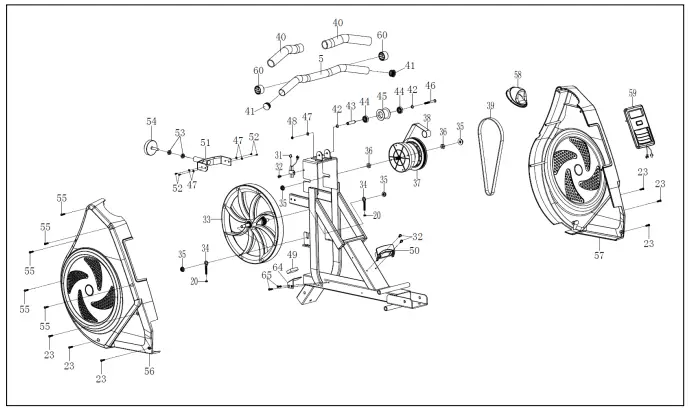 SUNNY Health Fitness SF-RW520007 Air Rowing Machine-fig3