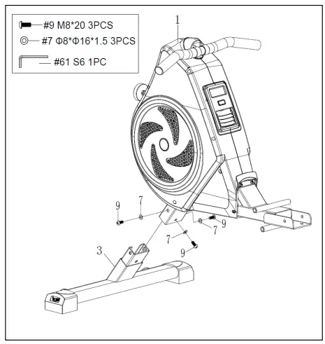 SUNNY Health Fitness SF-RW520007 Air Rowing Machine-fig5