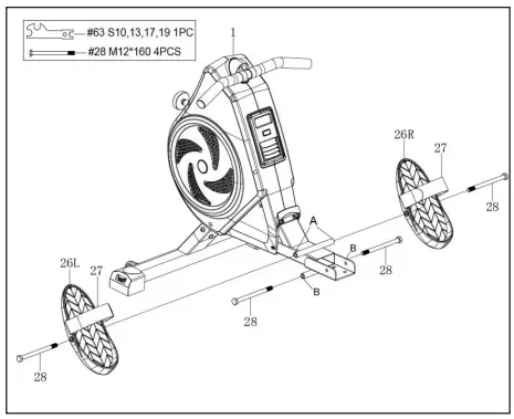 SUNNY Health Fitness SF-RW520007 Air Rowing Machine-fig6