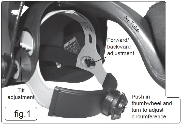 SEALEY PWH615 Welding Helmet with Air Purifying Respirator Auto Darkening Shade fig 1