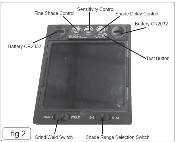 SEALEY PWH615 Welding Helmet with Air Purifying Respirator Auto Darkening Shade fig 3
