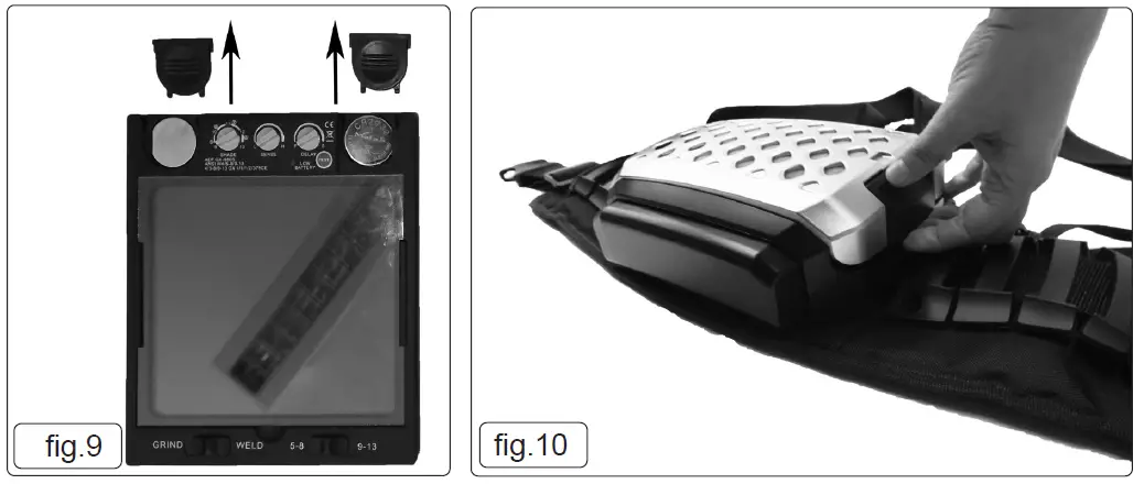 SEALEY PWH615 Welding Helmet with Air Purifying Respirator Auto Darkening Shade fig 9