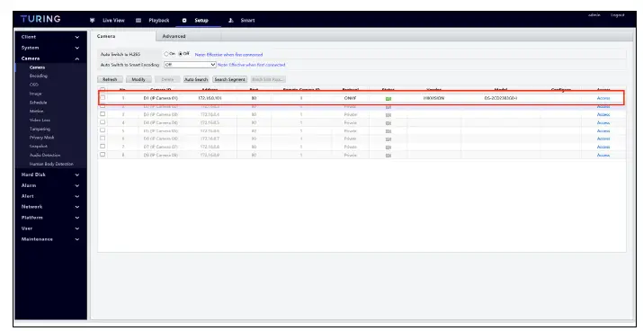 HIKVISION TURING Legacy Camera 9