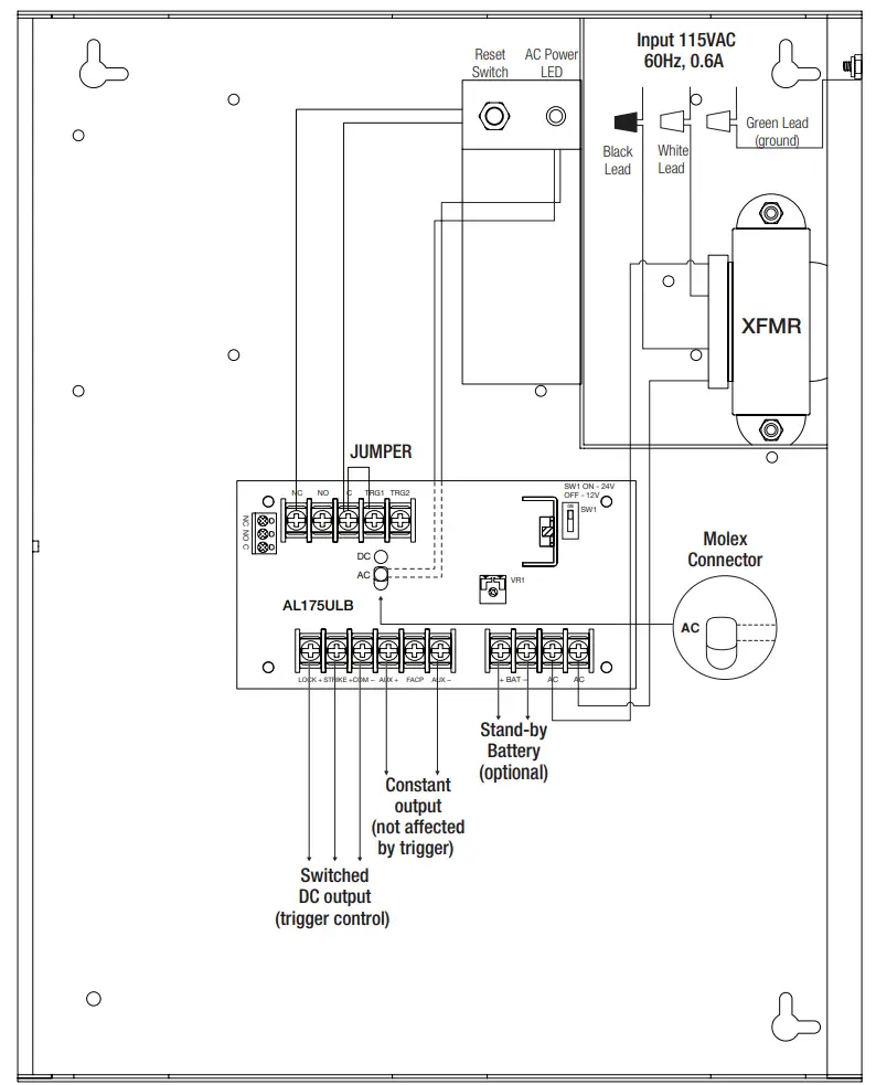 Altronix-AL175ULX2 Access Control Power-Supply-Charger-fig1
