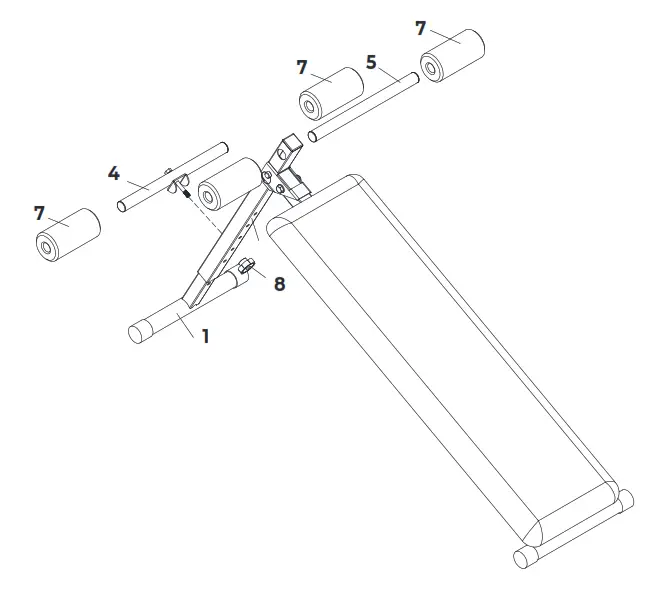 virtufit VF02058 Verstelbare Ab Bench - STEP 02.