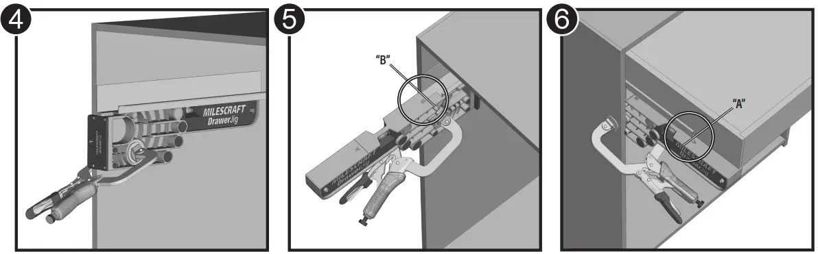 MILESCRAFT 1341 Drawer Jig Reversible Drawer Slide Jig-fig10