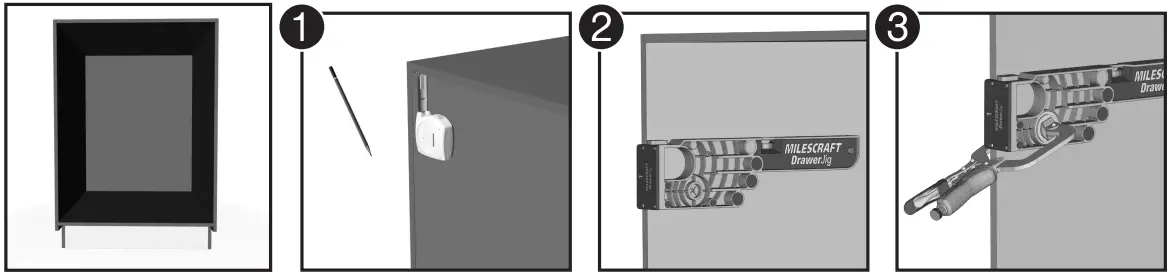 MILESCRAFT 1341 Drawer Jig Reversible Drawer Slide Jig-fig9