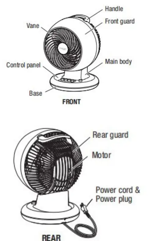 WOOZOO PCF-M18U Series Circulator Fan-8